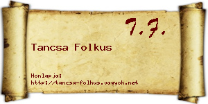 Tancsa Folkus névjegykártya